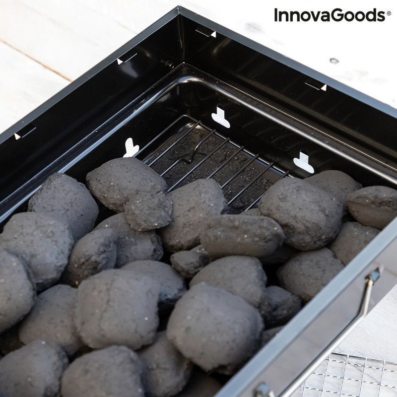 Grelhador dobrável portátil para Carvão BearBQ InnovaGoods 6