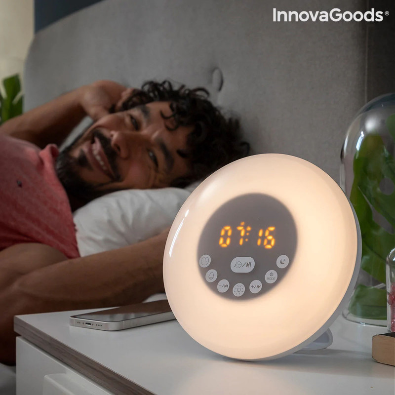 Despertador Amanhecer Recarregável com Alta voz Slockar InnovaGoods 1