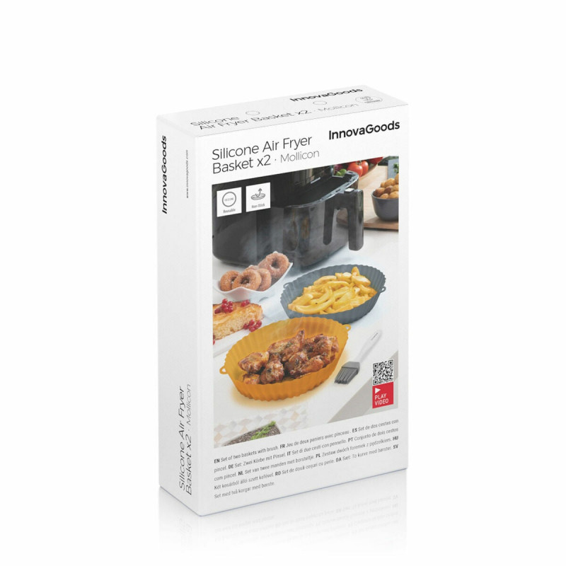 Cestos de Silicone com Pincel para AirFryers InnovaGoods - 2 Unidades 2
