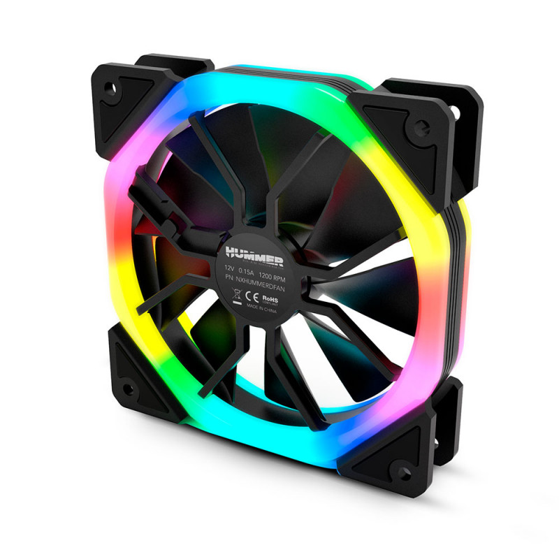 Ventoinha 120mm Nox 1100RPM D-Fan RGB 6 Pinos PWM 3