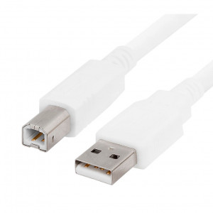 Cabo USB para Impressora (A-B) 1 metro Gembird Branco