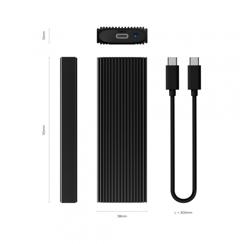 Caixa Externa SSD M.2 NVMe Aisens 3