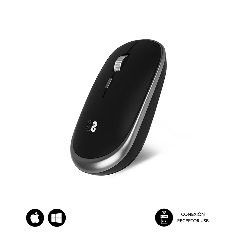 Rato Sem Fios Subblim Mini 1600 DPI Preto 4