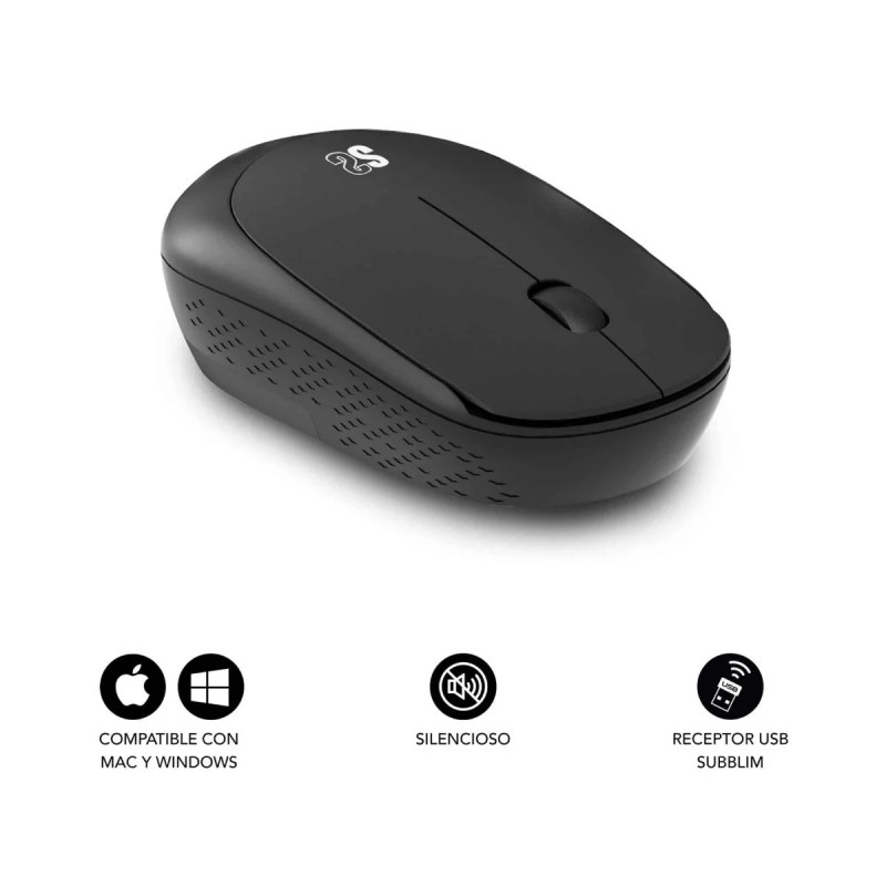 Rato Sem Fios Subblim Business 1200 DPI Preto 4