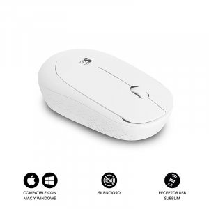 Rato Sem Fios Subblim Business 1200 DPI Branco