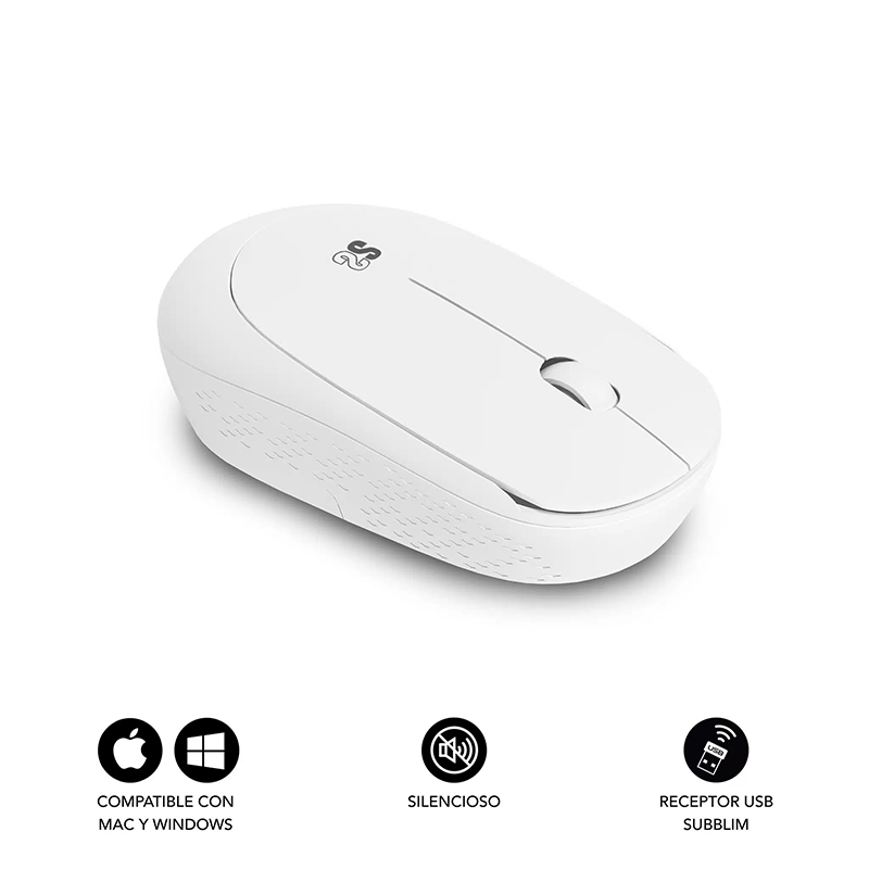 Rato Sem Fios Subblim Business 1200 DPI Branco 1