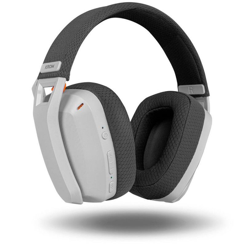 Headset Krom Kanji Wireless Gaming PC / MAC / PS4 / PS5 / Switch / Android Branco 3
