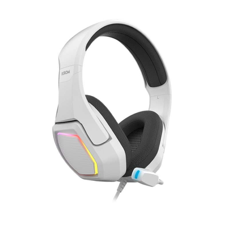 Auscultadores Krom Kopa 7.1 Virtual Gaming RGB PC / PS4 / PS5 / Switch Branco 2