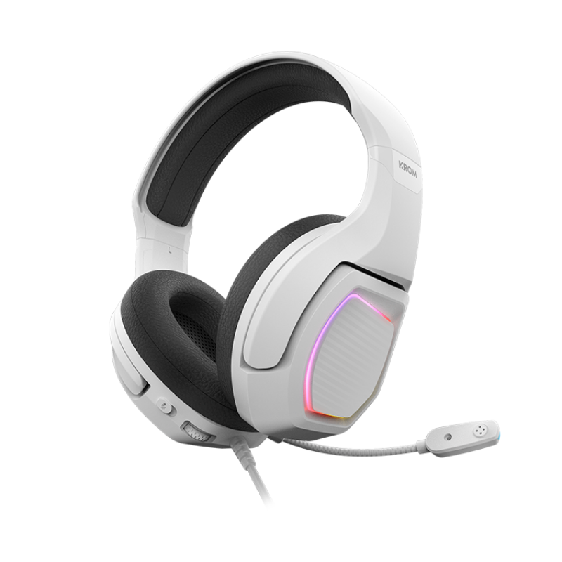 Auscultadores Krom Kopa 7.1 Virtual Gaming RGB PC / PS4 / PS5 / Switch Branco 6