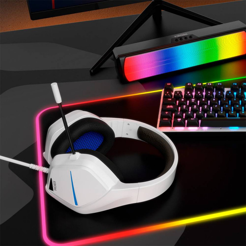 Auscultadores Krom Kopa Move 2.0 Gaming PC / PS4 / PS5 / Switch Branco 3