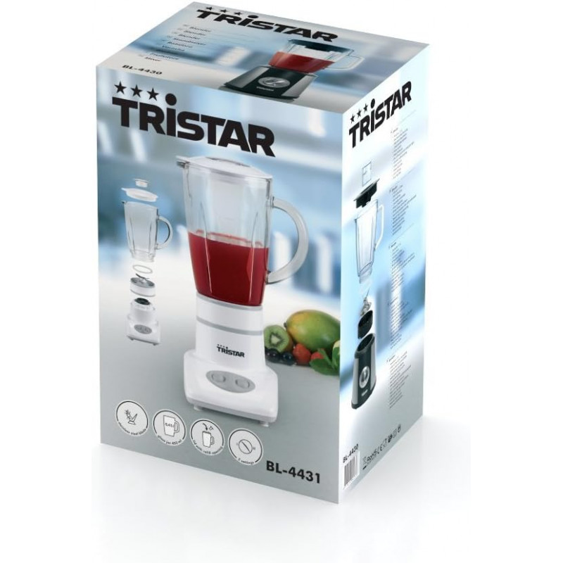 Liquidificador TRISTAR BL-4431 (180 W - 0.45 L - Branco) 1