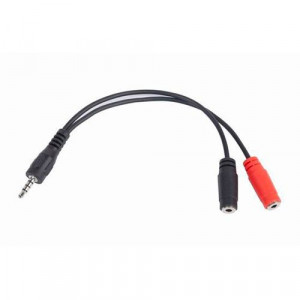 Cabo Gembird Jack 3.5mm p/ 2xJack F c/ micro 0.2m