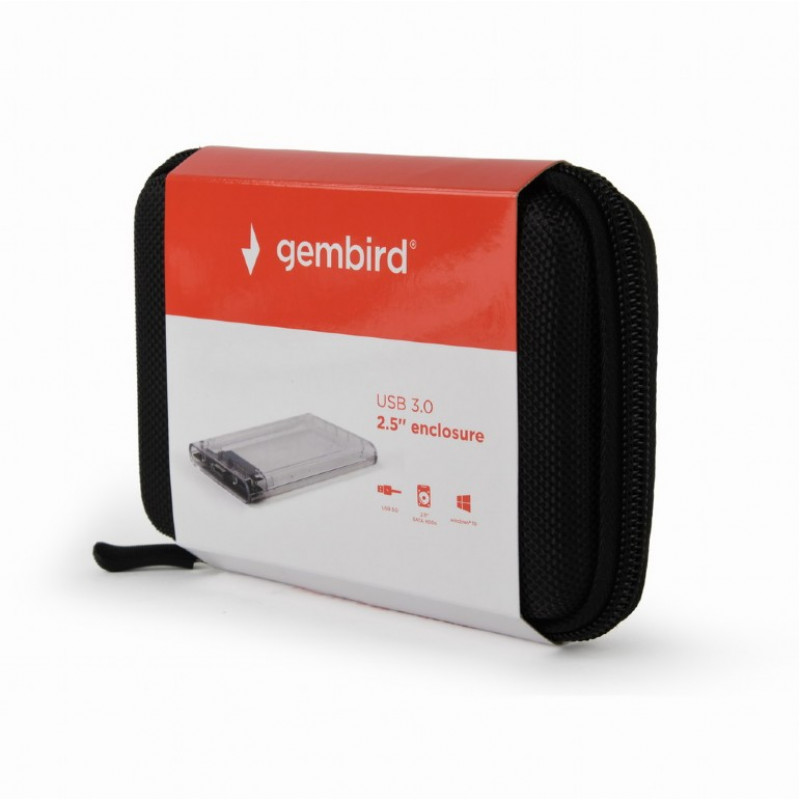 Caixa Externa Gembird 2.5´ SATA USB3.0 Transparente 4